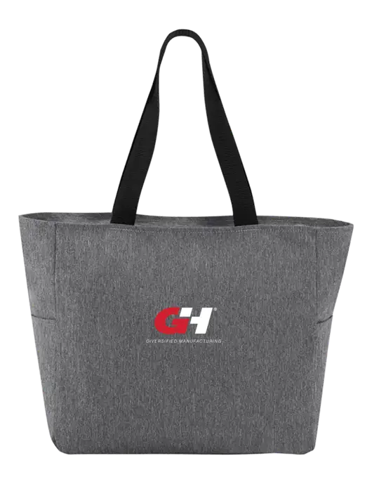 Everyday Heather Grey Zip Tote  w/G&H Logo