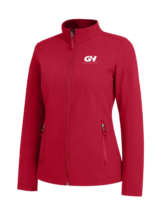 Red Womens Core Soft Shell Jacket w/G&H Logo