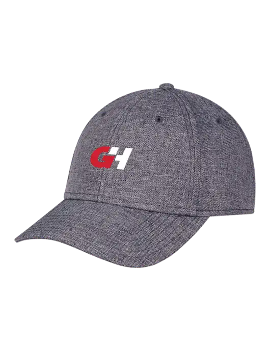 Heather Charcoal Structured Linen Look Cap Hook & Loop w/G&H Logo