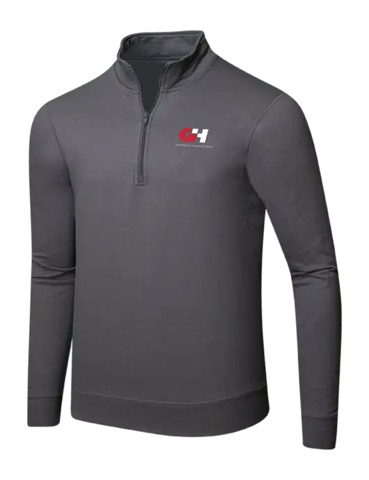 Charcoal 8.5 oz Ring Spun 1/4 Zip Pullover Sweatshirt w/G&H Logo