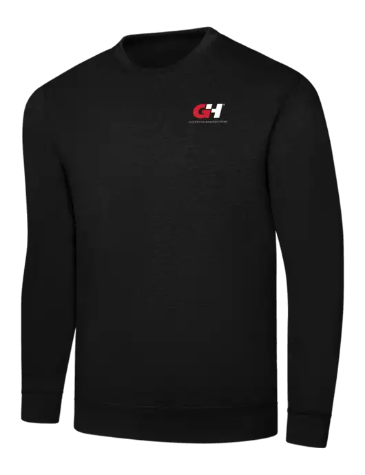 Black 7.8 oz Ring Spun Crew Sweatshirt w/G&H Logo