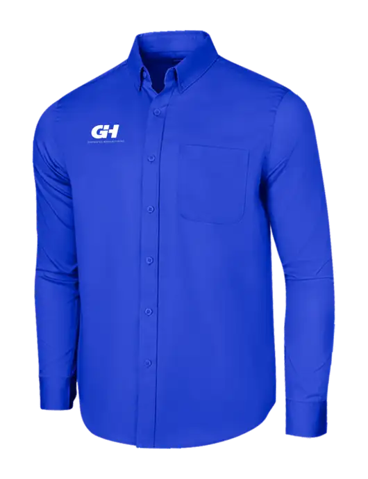 Long Sleeve Dark Royal Superpro React Twill Shirt w/G&H Logo
