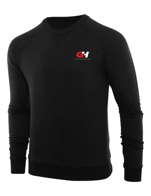 Allmade Deep Black Organic French Terry Crewneck Sweatshirt w/G&H Logo