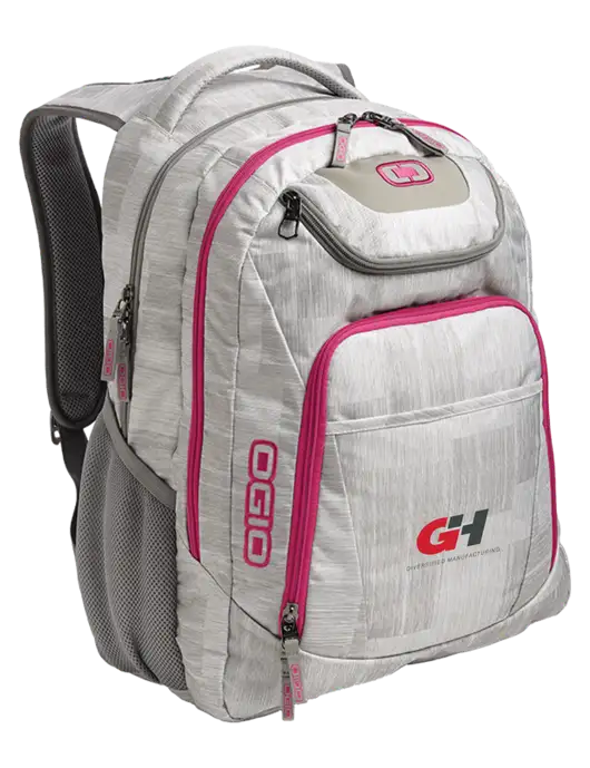 OGIO Light Grey/Pink Excelsior Laptop Backpack w/G&H Logo