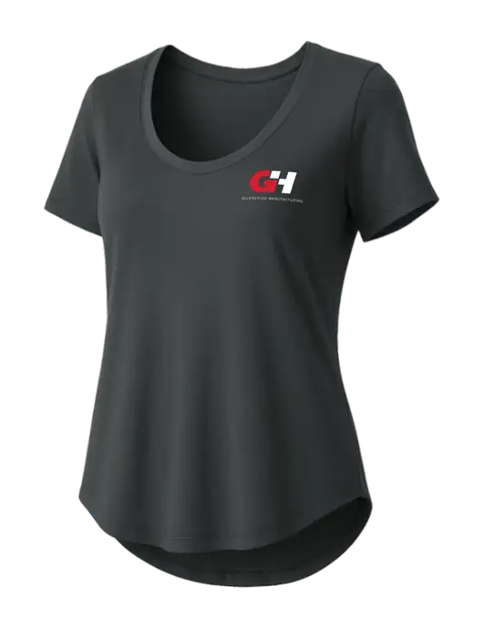 Mercer+Mettle Womens Dark Grey Stretch Jersey Relaxed Scoop w/G&H Logo