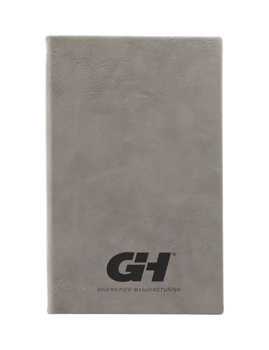 Grey Leatherette 5.25 x 8.25 Journal w/G&H Logo