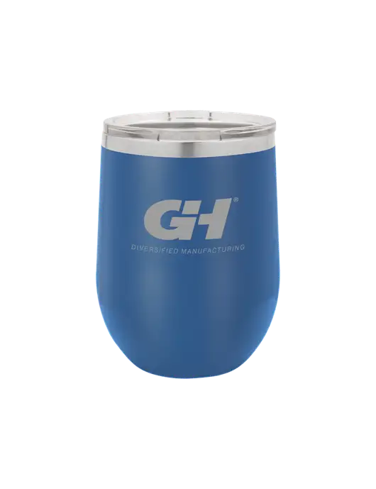 Polar Camel 12 oz Powder Coated Royal Vacuum Insulated Stemless Wine Tumbler w/G&H Logo