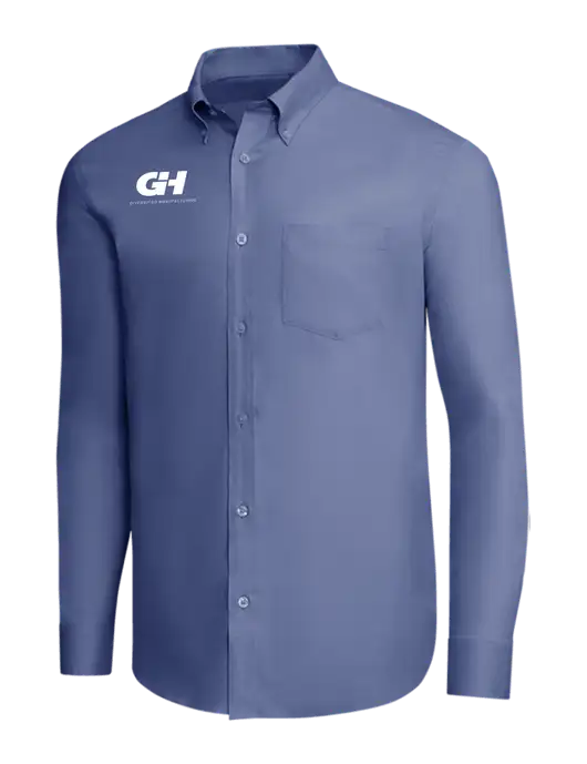 Brooks Brothers Light Navy Wrinkle-Free Stretch Pinpoint Shirt w/G&H Logo