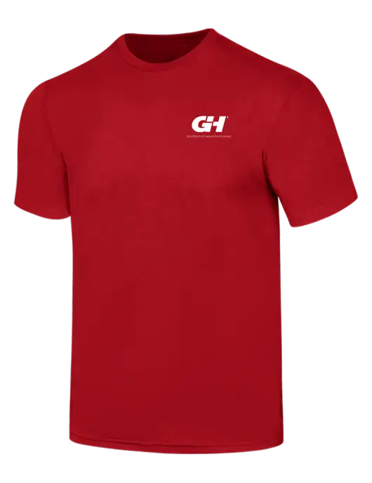 Simply Soft Red 4.5oz  Poly/Combed Ring Spun Cotton T-Shirt w/G&H Logo