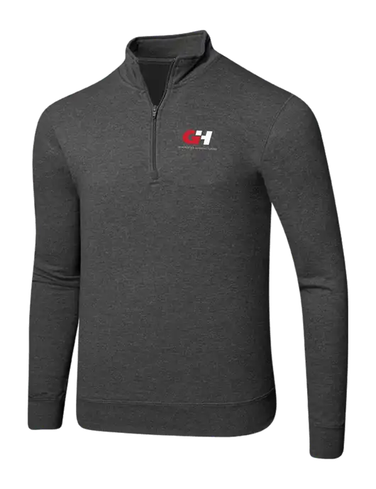 Dark Heather Grey 8.5 oz Ring Spun 1/4 Zip Pullover Sweatshirt w/G&H Logo