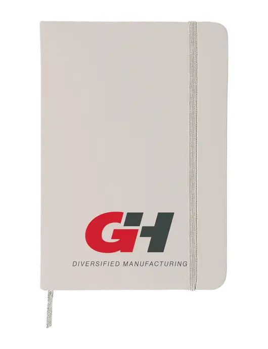White Comfort Touch Bound Journal 5" X 7" w/G&H Logo