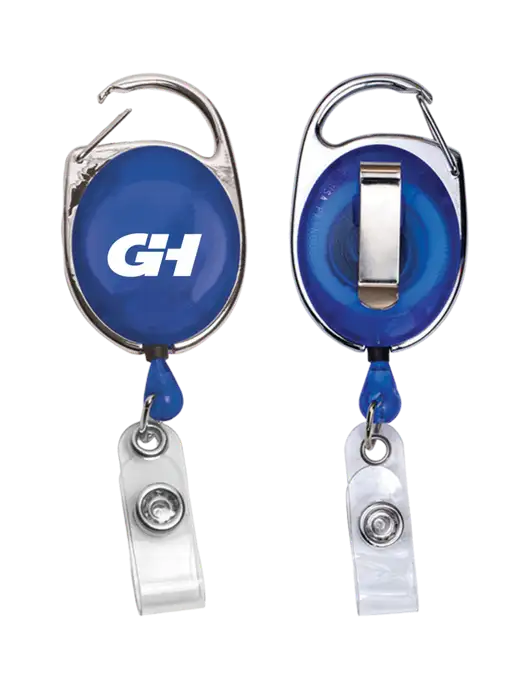 Royal Carabiner Style Badge Reel and Badge Holder w/G&H Logo