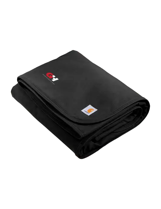 Carhartt Black Firm Duck Sherpa-Lined Blanket w/G&H Logo