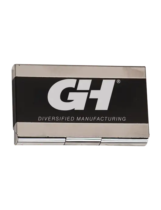 Black 3.75 x 2.5 Business Card Holder w/G&H Logo
