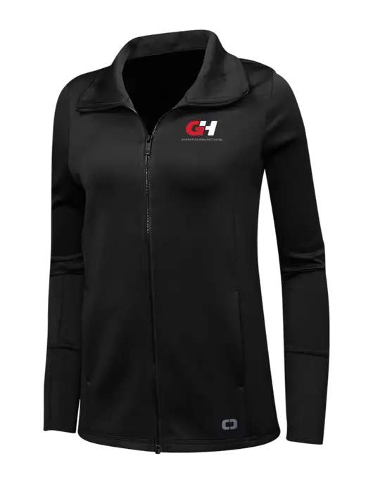 OGIO Black Womens Endurance Modern Performance Full-Zip w/G&H Logo