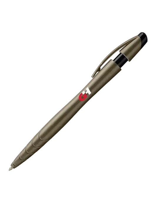 Awali Grey Metallic Pen - Black Ink w/G&H Logo
