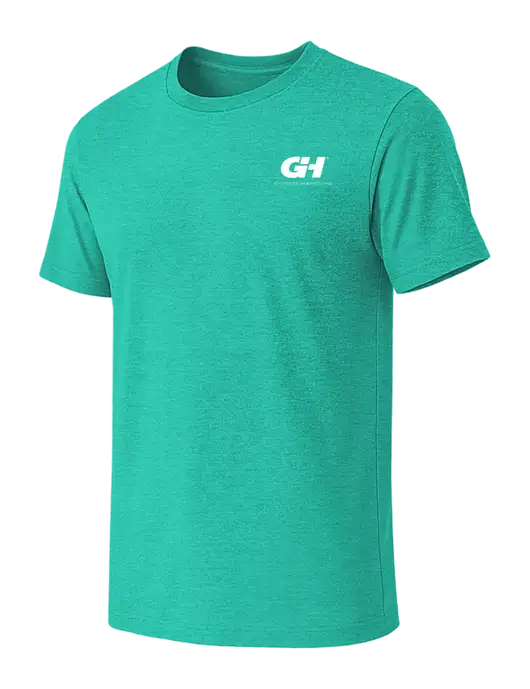 BELLA+CANVAS Heather Teal CVC Short Sleeve Tee w/G&H Logo