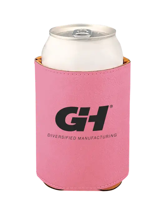 Pink Leatherette Beverage Holder w/G&H Logo