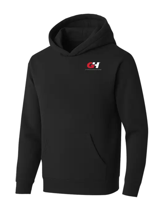 BELLA+CANVAS Black Sponge Fleece Pullover Hoodie w/G&H Logo