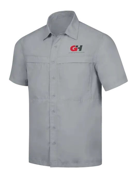 Light Grey Short Sleeve UV Daybreak Shirt w/G&H Logo