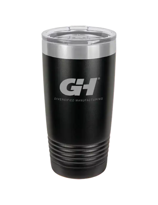 Polar Camel 20 oz Powder Coated Black Vacuum Insulated Tumbler w/G&H Logo