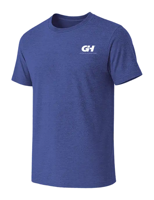 BELLA+CANVAS Heather Royal CVC Short Sleeve Tee w/G&H Logo