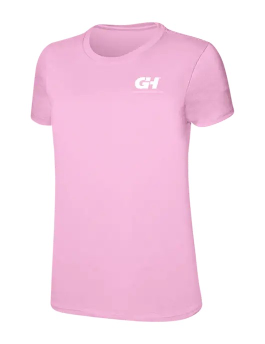 Womens Ring Spun Candy Pink 4.5 oz T-Shirt w/G&H Logo