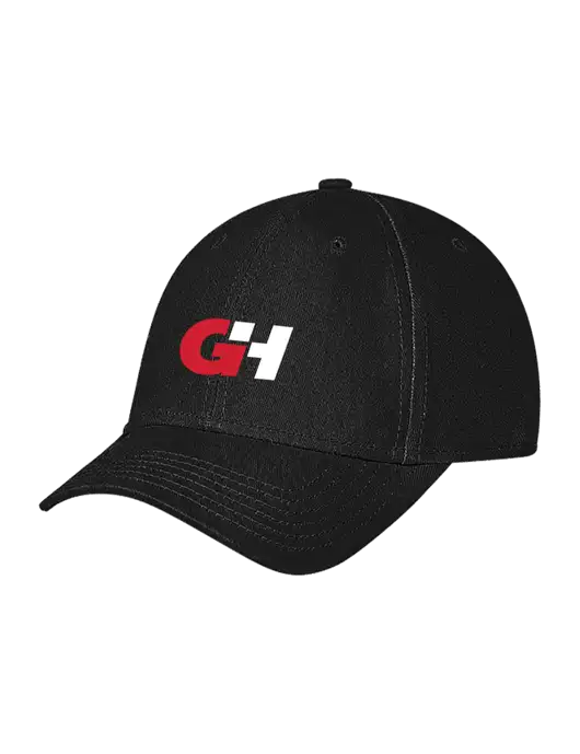 Black Structured Soft Snap Closure Hook & Loop Cap w/G&H Logo