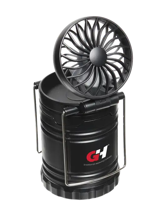 Black Retro Lantern with Fan w/G&H Logo