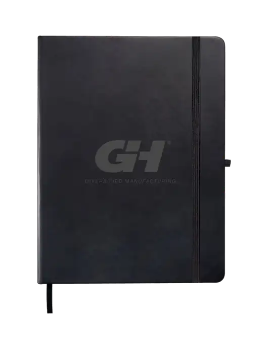 Leeman Black Tuscany Large Journal 7.5 x 9.875 w/G&H Logo