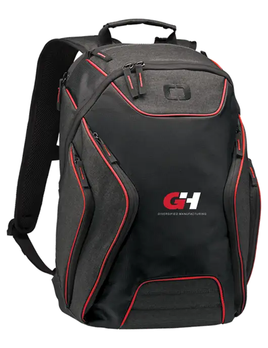 OGIO Red/Heather Grey Hatch Laptop Backpack
 w/G&H Logo