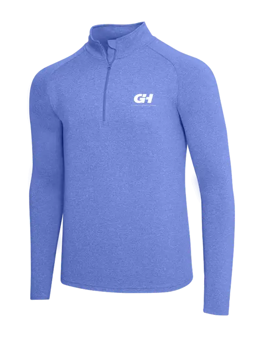 Royal Heather Sport Wick Stretch 1/4 Zip Pullover w/G&H Logo