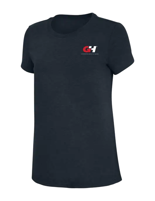 Womens Simply Soft Navy 4.5oz Poly/Combed Ring Spun Cotton T-Shirt w/G&H Logo