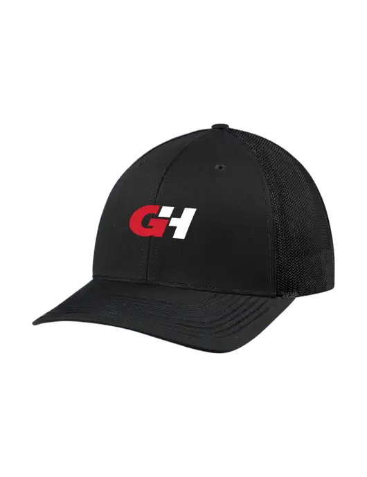 Richardson Adjustable Snapback Original 112 Trucker Cap Black w/Black Mesh w/G&H Logo