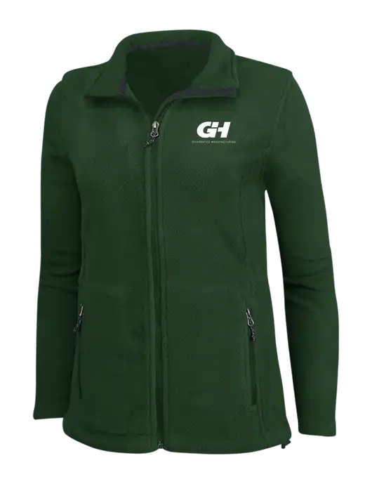 Womens Fleece Dark Green Jacket w/G&H Logo