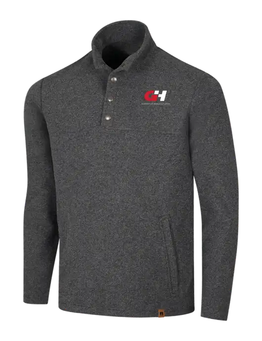 Russell Outdoors Dark Grey Heather Basin Snap Pullover w/G&H Logo