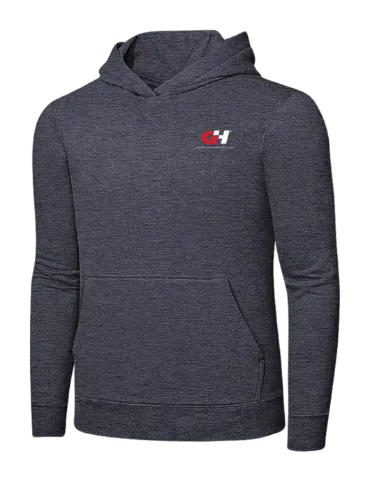 Heather Navy 7.8 oz Ring Spun Hooded Sweatshirt w/G&H Logo