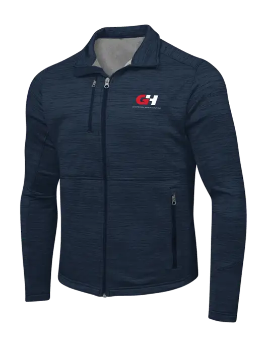 Navy Digi Stripe Fleece Jacket w/G&H Logo