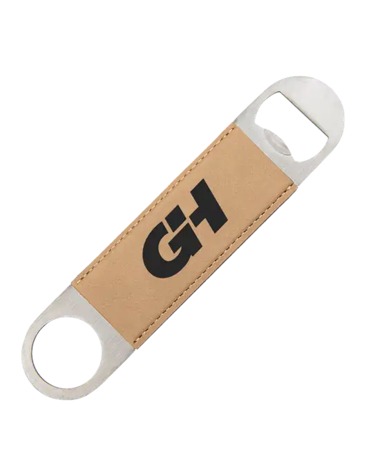 Tan Leatherette Bottle Opener w/G&H Logo