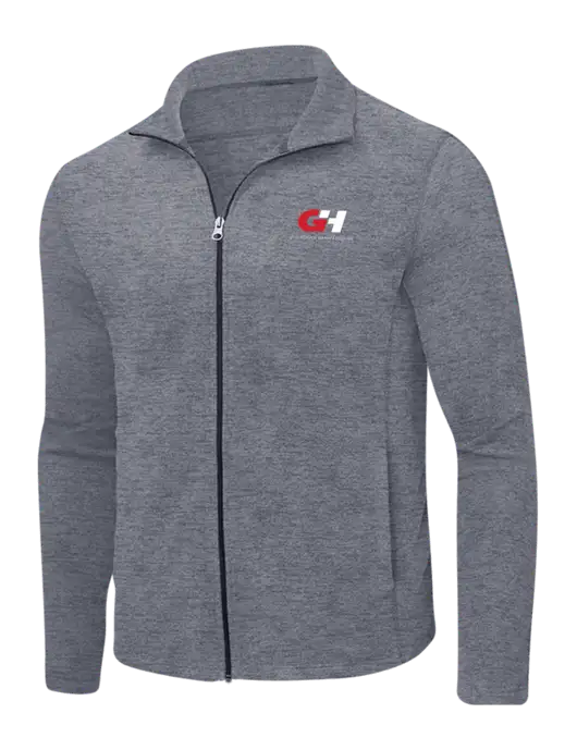 Light Navy Heather Microfleece Full-Zip Jacket w/G&H Logo