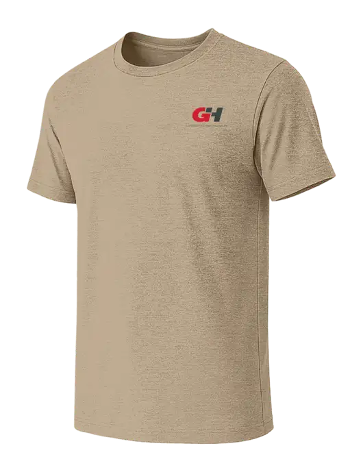 BELLA+CANVAS Heather Tan CVC Short Sleeve Tee w/G&H Logo
