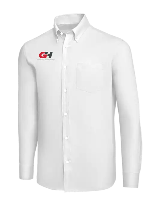 Brooks Brothers White Wrinkle-Free Stretch Nailhead Shirt w/G&H Logo