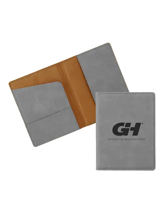 Grey Leatherette Passport Holder w/G&H Logo