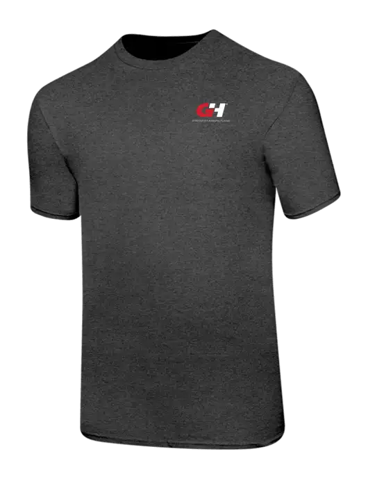 Ring Spun Dark Heather Grey 4.5 oz T-Shirt w/G&H Logo