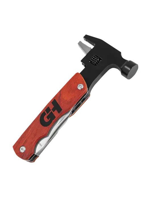 Wood Handle Hammer Multi Tool with Case w/G&H Logo