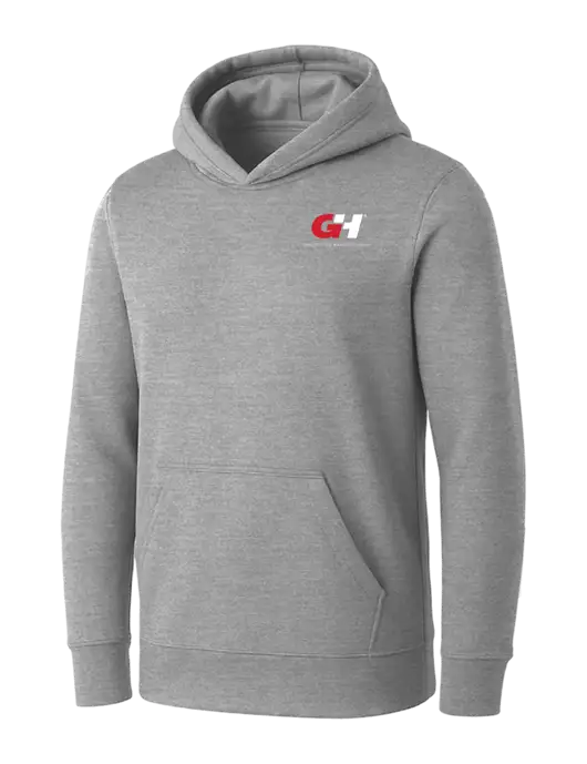 Womens Light Grey Heather Core Fleece Pullover Hooded Sweatshirt w/G&H Logo
