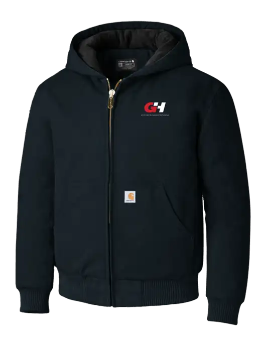 Carhartt Navy Quilted-Flannel-Lined Duck Active Jacket w/G&H Logo