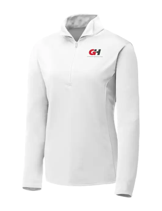 White Womens Posicharge Competitor ¼ Zip Pullover w/G&H Logo