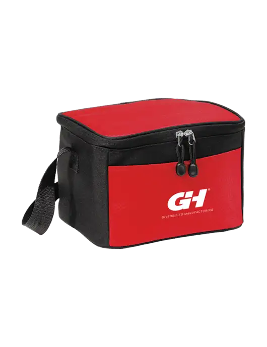 6 Can Red/Black Cube Cooler  w/G&H Logo