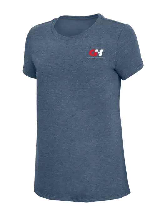Womens Simply Soft Navy Frost 4.5oz  Poly/Combed Ring Spun Cotton T-Shirt w/G&H Logo